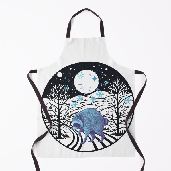 Item preview, Jimothy the raccoon in the silence of snow (teal) designed and sold by 247DesignStudio.