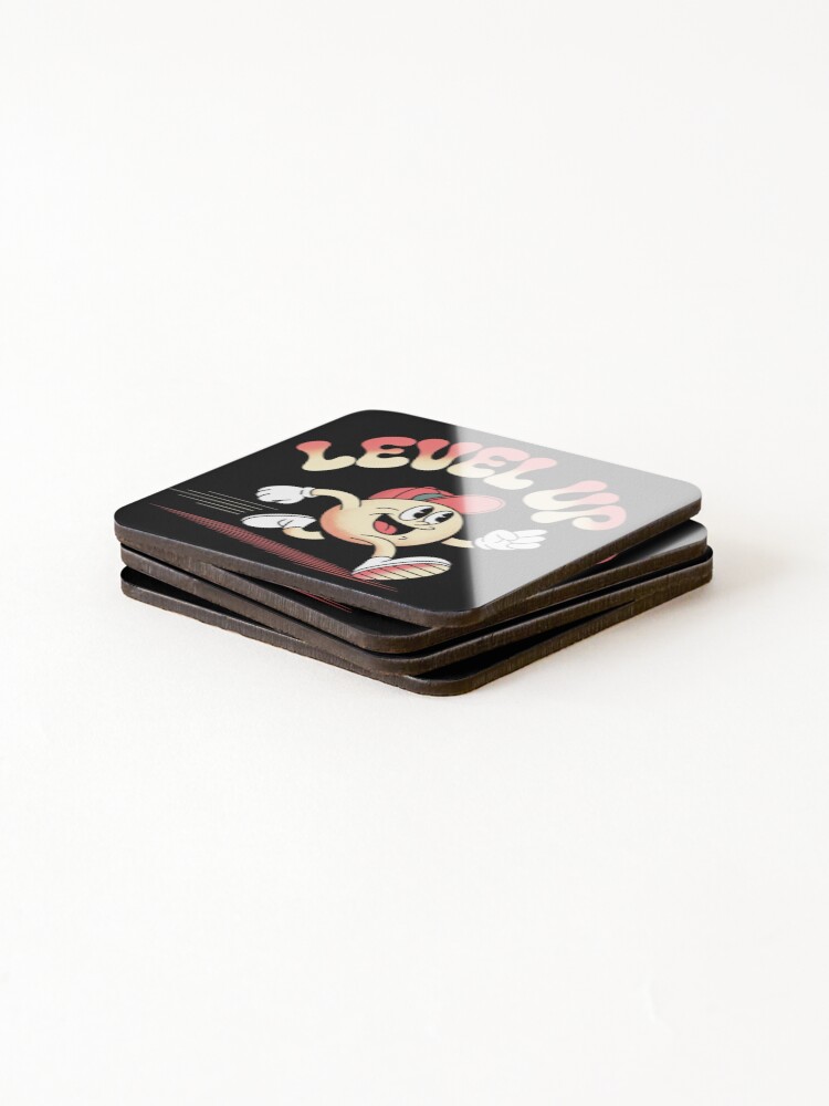 Thumbnail 4 of 5, Coasters (Set of 4), Level Up Guy designed and sold by RWCarpenter.