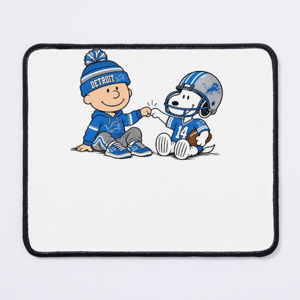 Item preview, Detroit Lions Charlie Brown Snoopy Fist Bump Fan Art designed and sold by slmfams.
