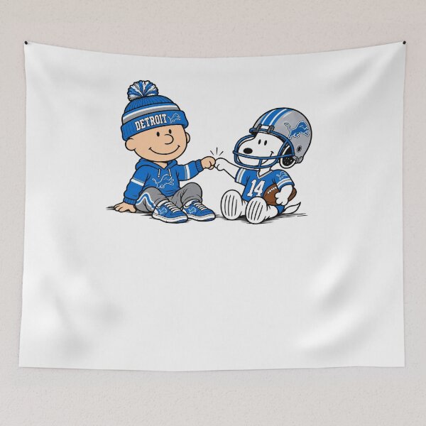 Item preview, Detroit Lions Charlie Brown Snoopy Fist Bump Fan Art designed and sold by slmfams.