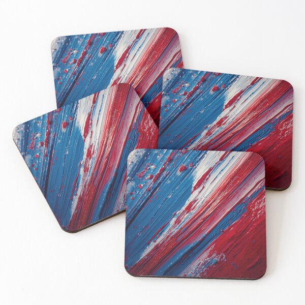 Item preview, Patriotic Brushstroke Texture Abstract Oil Paint designed and sold by Harmonic_Layers.
