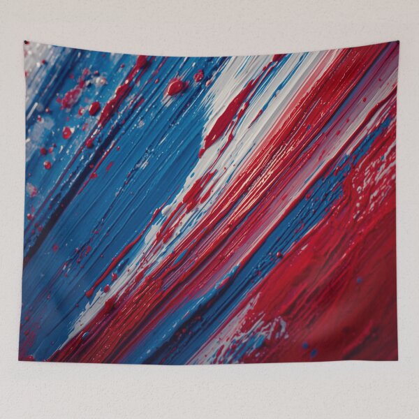Item preview, Patriotic Brushstroke Texture Abstract Oil Paint designed and sold by Harmonic_Layers.