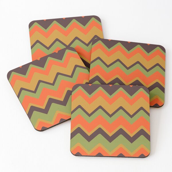 Item preview, 70's Chevron Afghan in Avocado/Harvest Gold/Brown/Orange designed and sold by YesterdayColl.