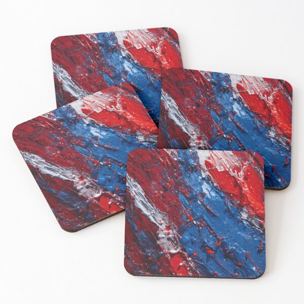 Item preview, Red White and Blue Impasto Oil Paint Macro designed and sold by Harmonic_Layers.