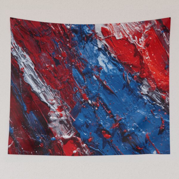 Item preview, Red White and Blue Impasto Oil Paint Macro designed and sold by Harmonic_Layers.