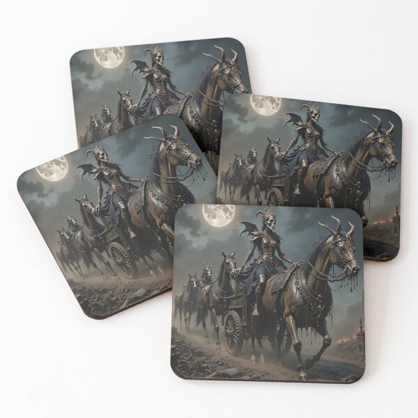Item preview, Dark Queen and the Midnight Horse Procession designed and sold by DreamyWallVibes.