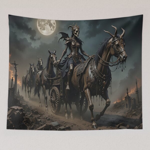 Item preview, Dark Queen and the Midnight Horse Procession designed and sold by DreamyWallVibes.