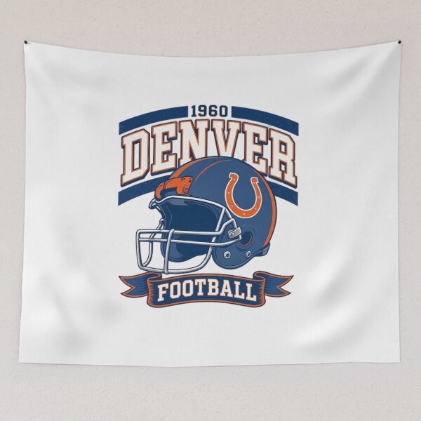 Item preview, Denver Football 1960 Helmet Classic Navy Orange Retro NFL Fan Apparel designed and sold by slmfams.