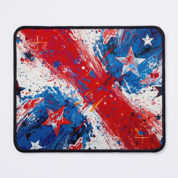 Item preview, Patriotic Red White and Blue Action Paint designed and sold by Harmonic_Layers.