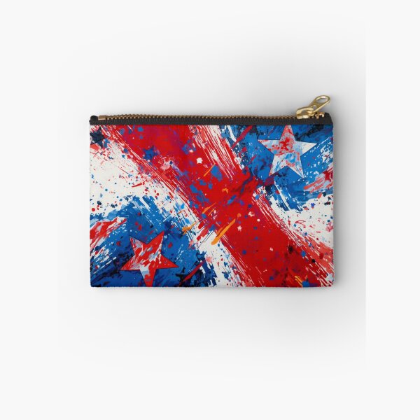 Item preview, Patriotic Red White and Blue Action Paint designed and sold by Harmonic_Layers.