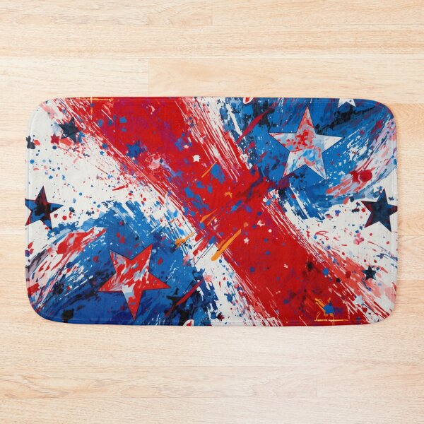 Item preview, Patriotic Red White and Blue Action Paint designed and sold by Harmonic_Layers.