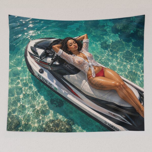 Item preview, Tropical Sunset | Anime Beach Girl Summer Art designed and sold by TedKentPhoto.