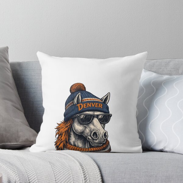 Item preview, Denver Broncos Cool Horse Beanie Pom Sunglasses Orange Scarf Fan Apparel designed and sold by slmfams.