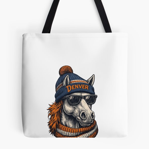Item preview, Denver Broncos Cool Horse Beanie Pom Sunglasses Orange Scarf Fan Apparel designed and sold by slmfams.