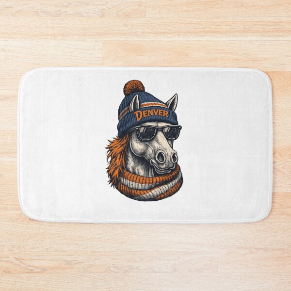Item preview, Denver Broncos Cool Horse Beanie Pom Sunglasses Orange Scarf Fan Apparel designed and sold by slmfams.