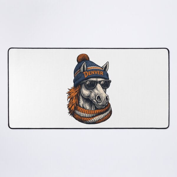 Item preview, Denver Broncos Cool Horse Beanie Pom Sunglasses Orange Scarf Fan Apparel designed and sold by slmfams.