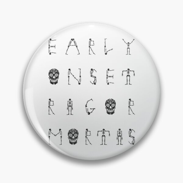Aperçu de l'œuvre Rigidité cadavérique précoce (noir sur blanc) créée et vendue par brayly-ngluck.