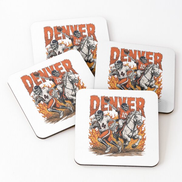 Item preview, Denver Broncos Skeleton Players Horse Fire Intense Action NFL Fan Apparel designed and sold by slmfams.