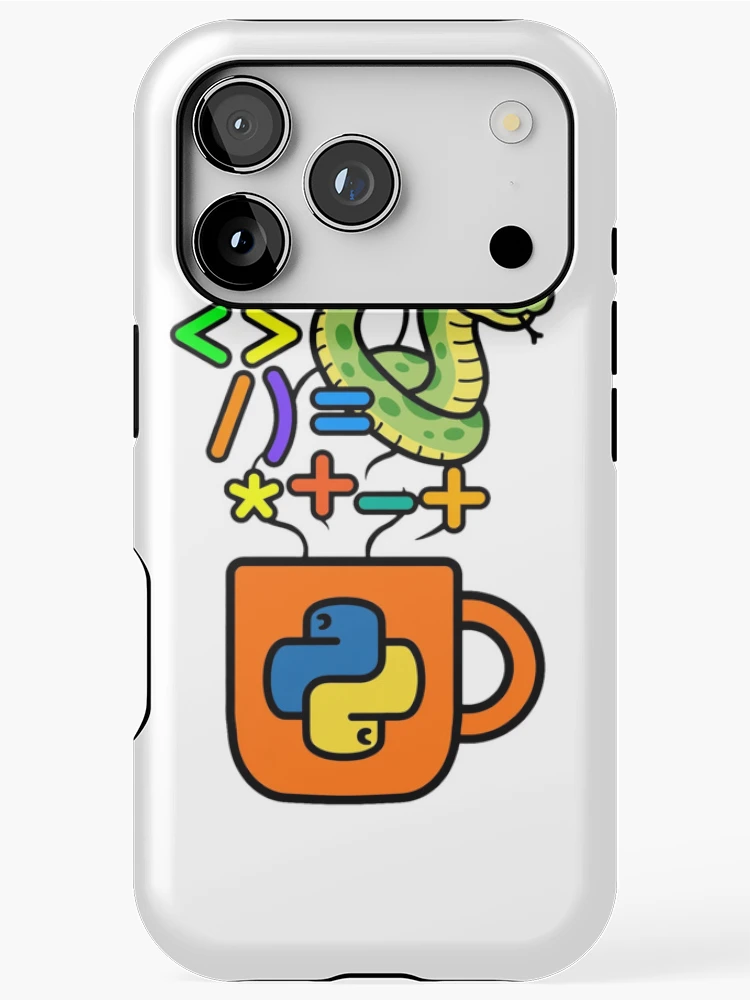 Thumbnail 1 of 4, iPhone Case, Python Developer Programmer Coding Shirt - I Turn Coffee Into Code - Tech Humor Gift for Software Engineers designed and sold by GlitchedPro.