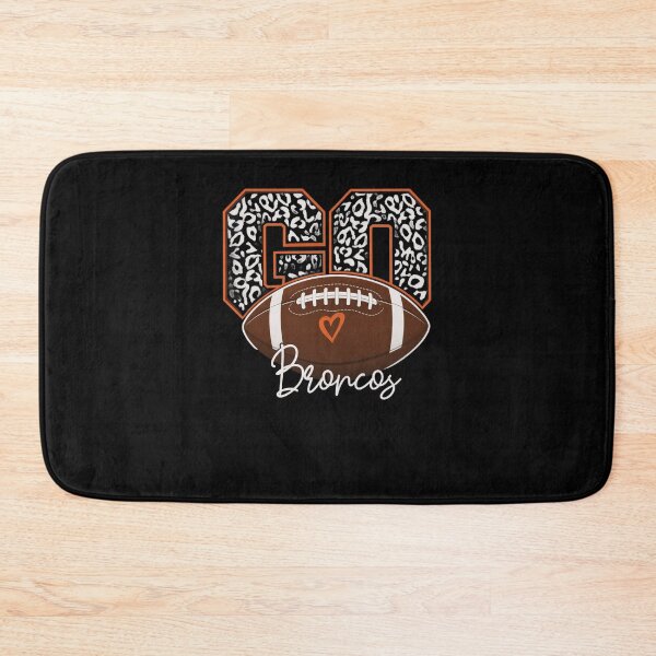 Item preview, Go Broncos Leopard Print Football Heart Cute Fan Girl Apparel Navy Orange designed and sold by slmfams.