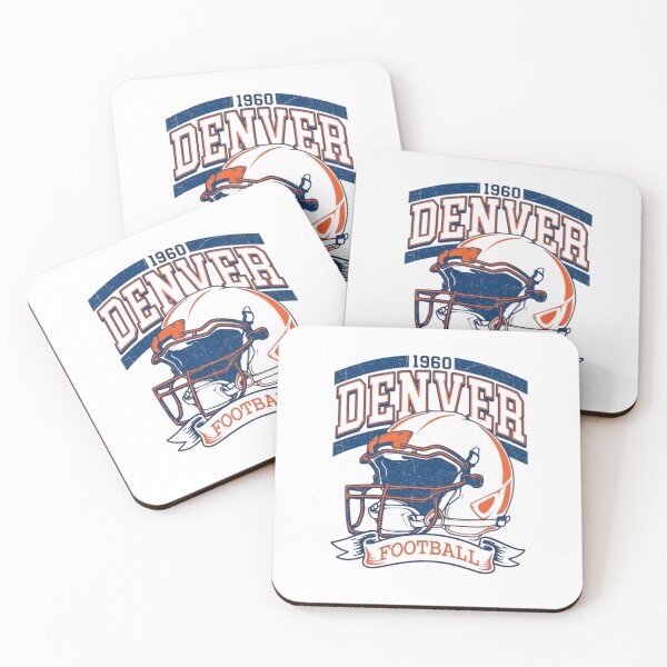Item preview, Denver Football Neon Glow Helmet Orange Blue Retro NFL Fan Apparel (ON BACK) designed and sold by slmfams.