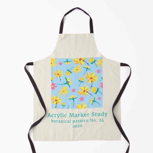 Item preview, Botanical Poster Acrylic Marker Study Yellow Flowers designed and sold by ElizabethCoelho.
