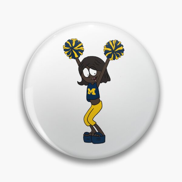 Item preview, University of Michigan Cartoon Cheerleader Dark Skin designed and sold by han-elliott.