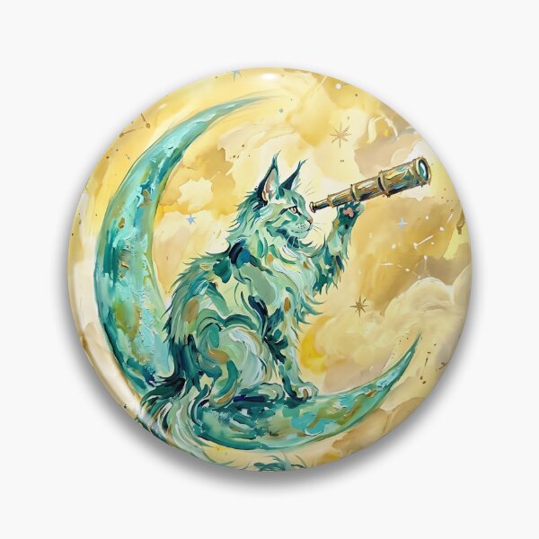 Item preview, Maine Coon Celestial Astronomer Telescope designed and sold by PictoVibe.