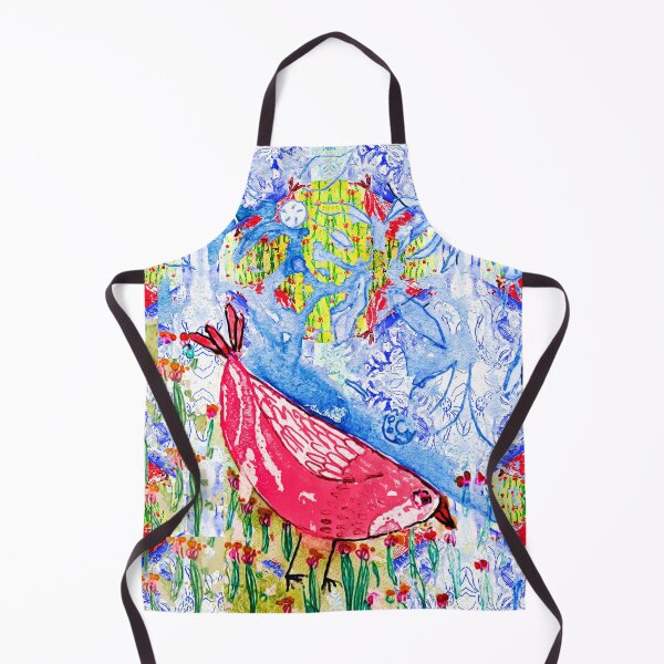 Item preview, Pink Bird on Patterned Background  designed and sold by Soniawithani.