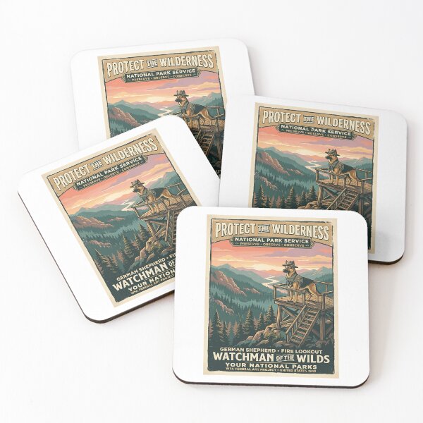 Item preview, German Shepherd Park Ranger Fire Tower designed and sold by PictoVibe.
