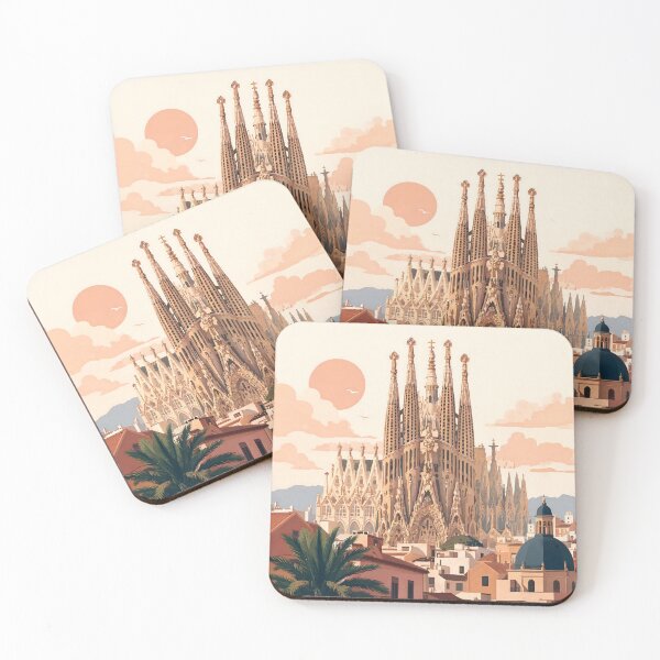 Item preview, Barcelona Spain Minimalist Travel Poster Sagrada Familia designed and sold by JIGUWORLD.