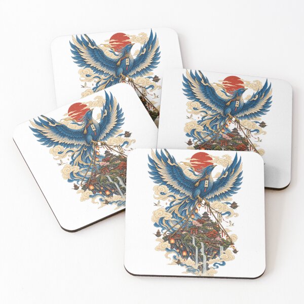 Item preview, The Bird of the City of Clouds – Japanese Ukiyo-e Fantasy designed and sold by Substance_life.