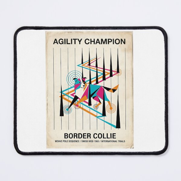 Item preview, Border Collie Agility Champion Weave Poles designed and sold by PictoVibe.