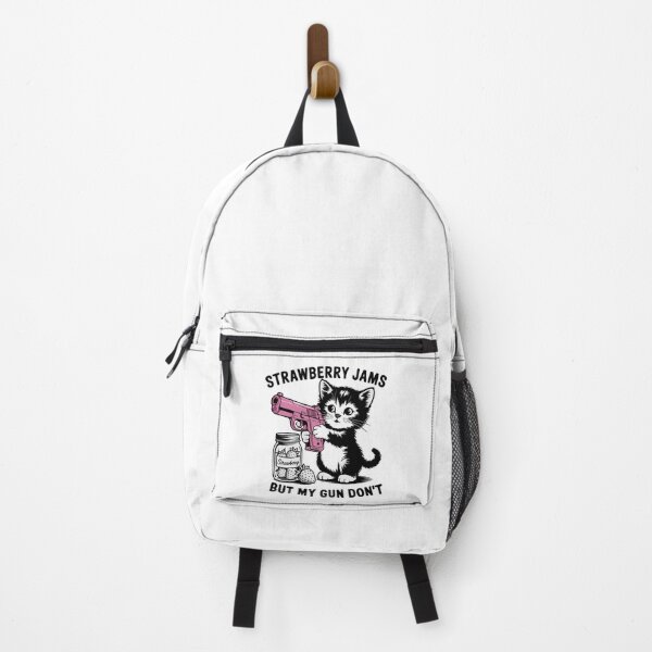 Item preview, Strawberry Jams But My Gun Don'T - Cute Black Kitten Puns designed and sold by brayly-ngluck.