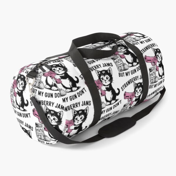 Item preview, Strawberry Jams But My Gun Don'T - Cute Black Kitten Puns designed and sold by brayly-ngluck.