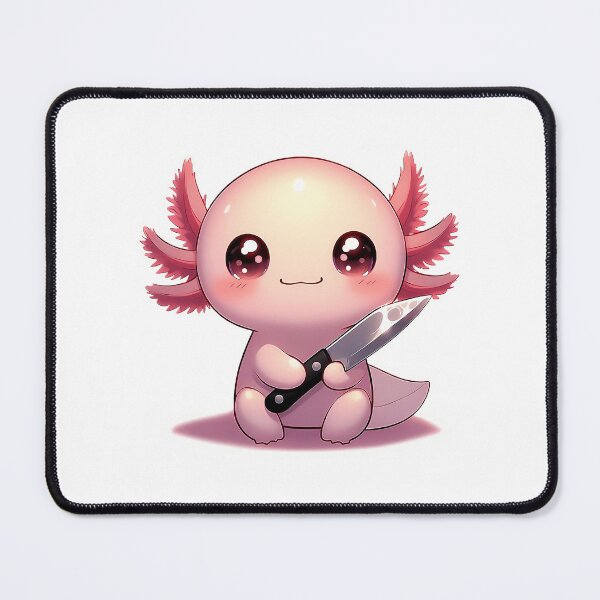 Item preview, Threatening Stabby Axolotl With A Knife designed and sold by brayly-ngluck.