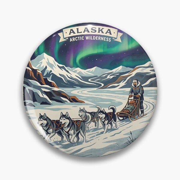 Item preview, Siberian Husky Sled Team Aurora Boreali designed and sold by PictoVibe.