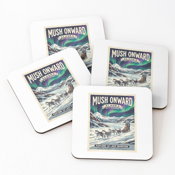 Item preview, Siberian Husky Sled Team Aurora Boreali designed and sold by PictoVibe.