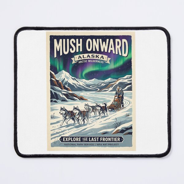 Item preview, Siberian Husky Sled Team Aurora Boreali designed and sold by PictoVibe.