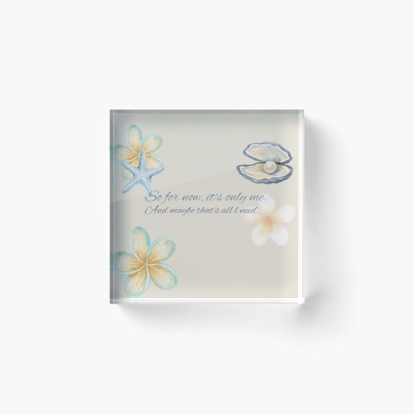 Item preview, So For Now, It's Only Me – Coastal Self Love Quote | Soft Beach Aesthetic Watercolor Floral & Seashell Design designed and sold by NOUURRRR.
