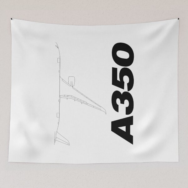 Item preview, A350 Commercial Jetliner Technical Blueprint (Black Edition) designed and sold by Magazine Combate.