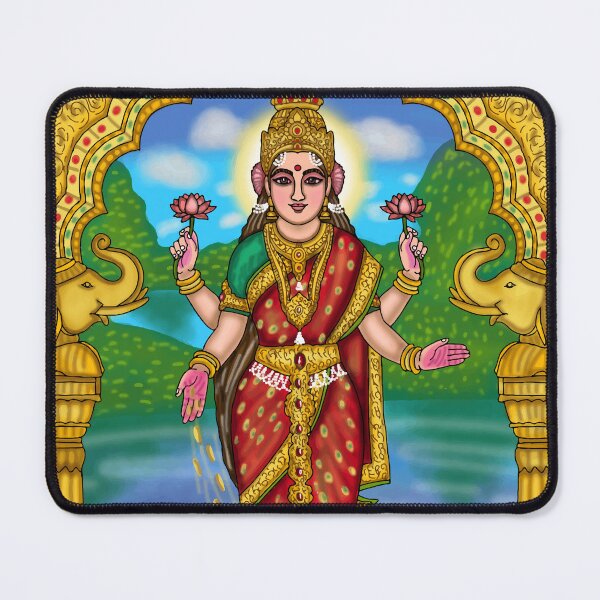 Item preview, Goddess Lakshmi Digital Drawing | Hindu Goddess Lakshmi Divine Artwork designed and sold by Harshit_Digital_Arts.