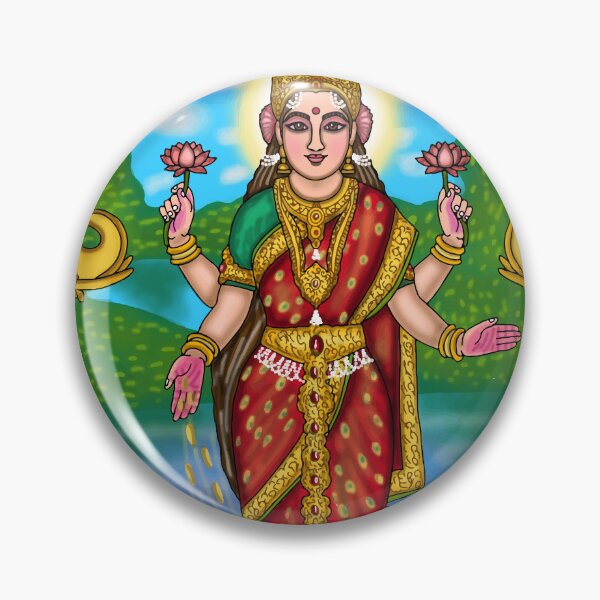 Item preview, Goddess Lakshmi Digital Drawing | Hindu Goddess Lakshmi Divine Artwork designed and sold by Harshit_Digital_Arts.