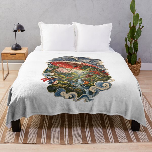Item preview, The Giant Umbrella – Japanese Rainy Forest, Sakura & Ukiyo-e Art designed and sold by Substance_life.