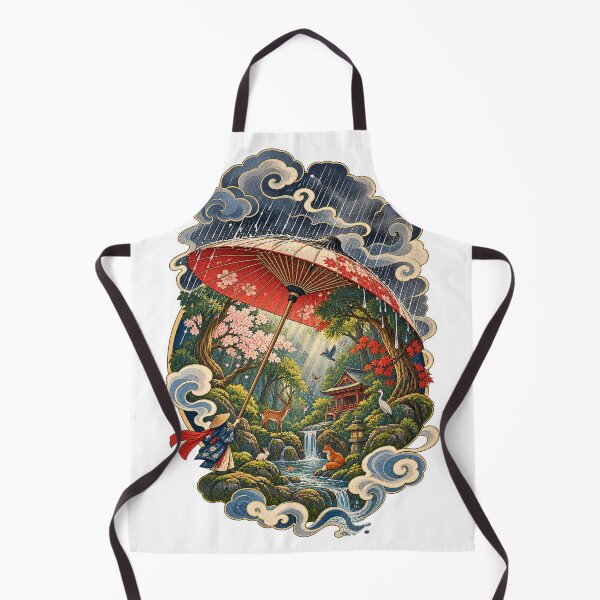 Item preview, The Giant Umbrella – Japanese Rainy Forest, Sakura & Ukiyo-e Art designed and sold by Substance_life.