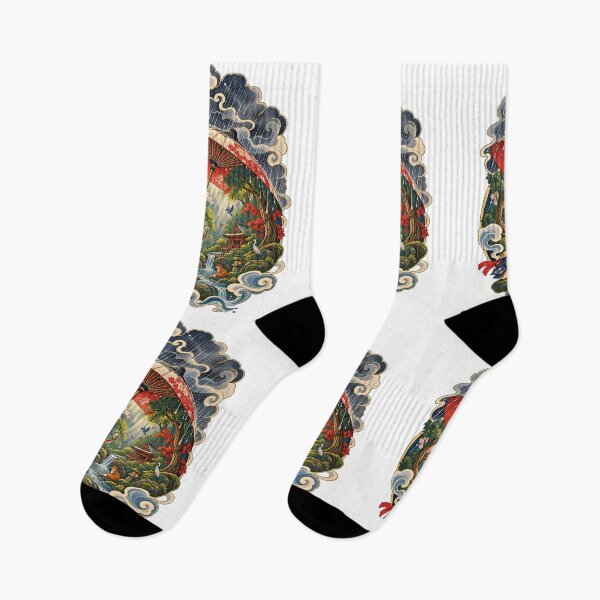 Item preview, The Giant Umbrella – Japanese Rainy Forest, Sakura & Ukiyo-e Art designed and sold by Substance_life.