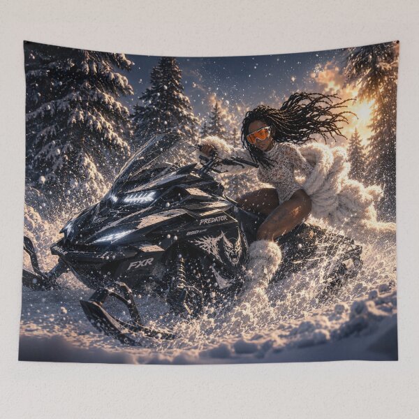 Item preview, Jinete de invierno | Arte de aventuras en la nieve estilo anime designed and sold by TedKentPhoto.