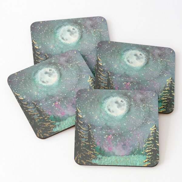 Item preview, Teal Moonlit Meadow designed and sold by JoannaMeline-Art.