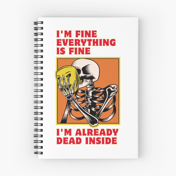 Item preview, Funny Skeleton Shirt Introvert Im Fine Everything Is Fine Dead Inside Halloween Gift designed and sold by E20STUDIO.