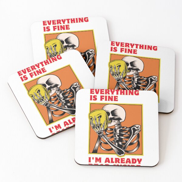 Item preview, Funny Skeleton Shirt Introvert Im Fine Everything Is Fine Dead Inside Halloween Gift designed and sold by E20STUDIO.